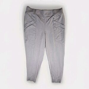 ClimateRight Cuddl Duds Womens Grey Heather Jogger Pants XL Stretch Active